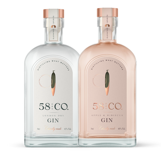 58 and CO London Dry + Apple & Hibiscus Gin Duo (2 x 70cl)