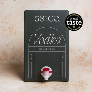 58 and CO House Pour Vodka 5L BIB on a textured surface
